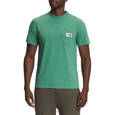 The North Face Men's Heritage Logo Patch Pocket Short Sleeve T Shirt Grass Green