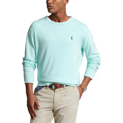 Polo Ralph Lauren Mens Cotton Terry Crew Neck Sweatshirt Island Aqua Blue XXL