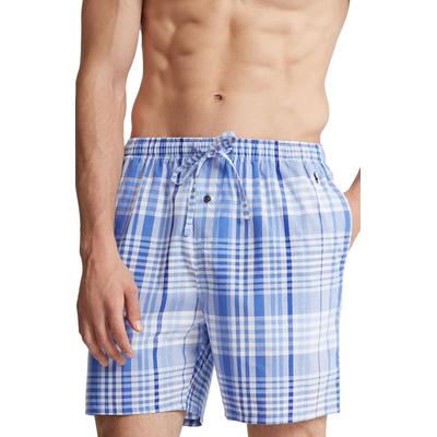 Polo Ralph Lauren Men's Plaid Pajama Shorts Cruise Plaid Blue White Small
