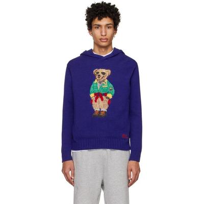 Blue Polo Bear Hoodie Polo Ralph Lauren Navy Small