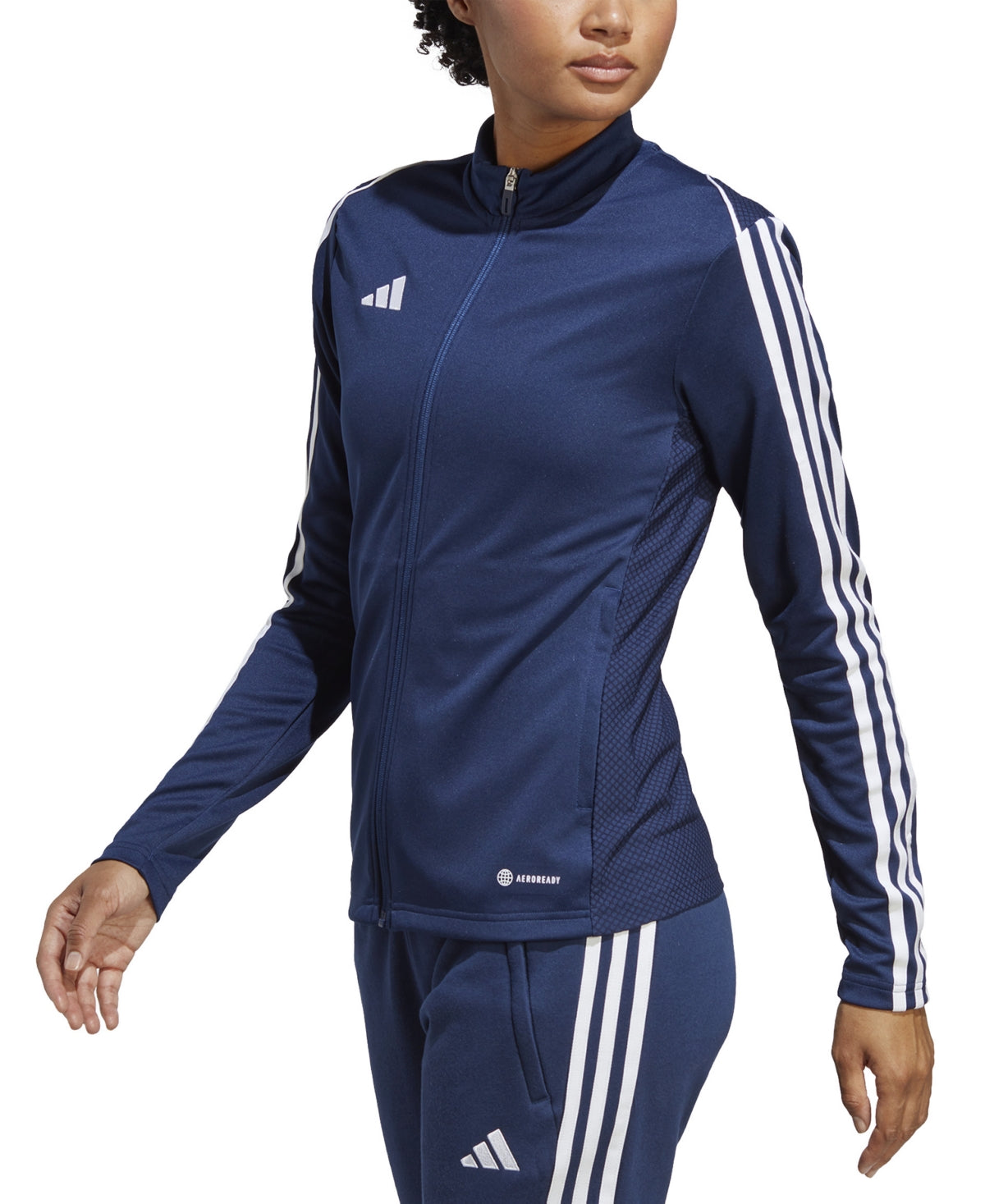 Adidas Women Track Jacket Coat XS Blue Solid