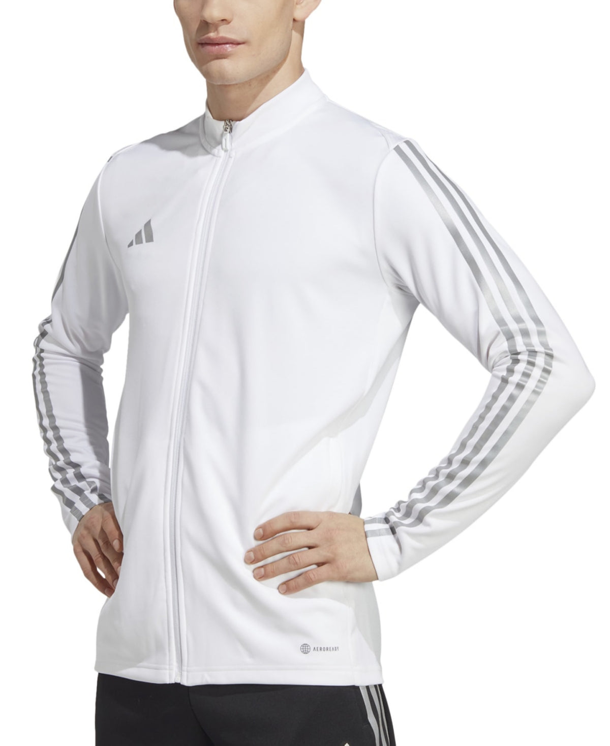 Adidas Men's Reflective Full Zip Training Sweatshirt Jacket White Small