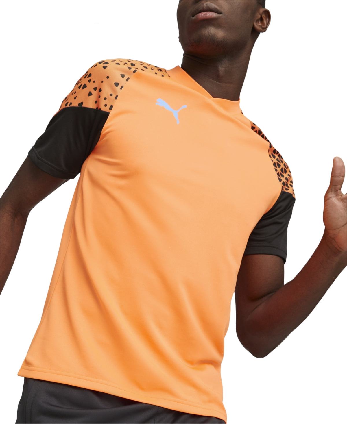 Puma Individual Cup Training Short Sleeve Jersey T Shirt Orange Large