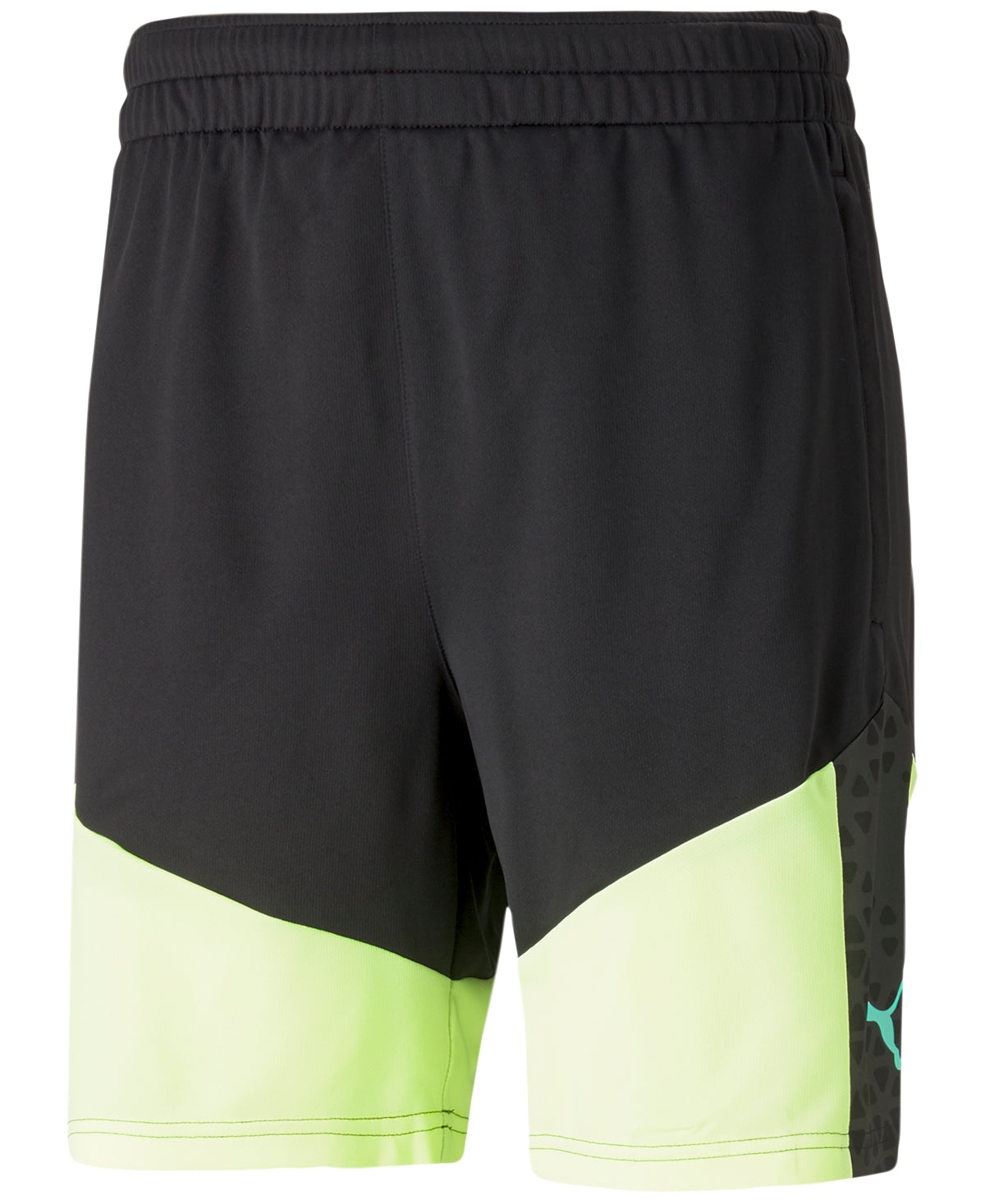 Puma Individual Cup Training Shorts Black Yellow Medium