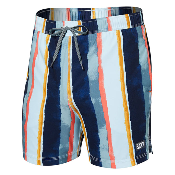 Saxx Men Regular fit Swim Trunks Swimwear XL Blue Striped