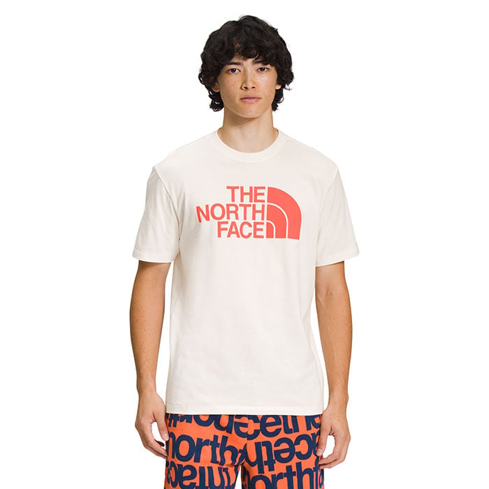 The North Face Men's Half Dome Crewneck Short Sleeve T Shirt Beige XL