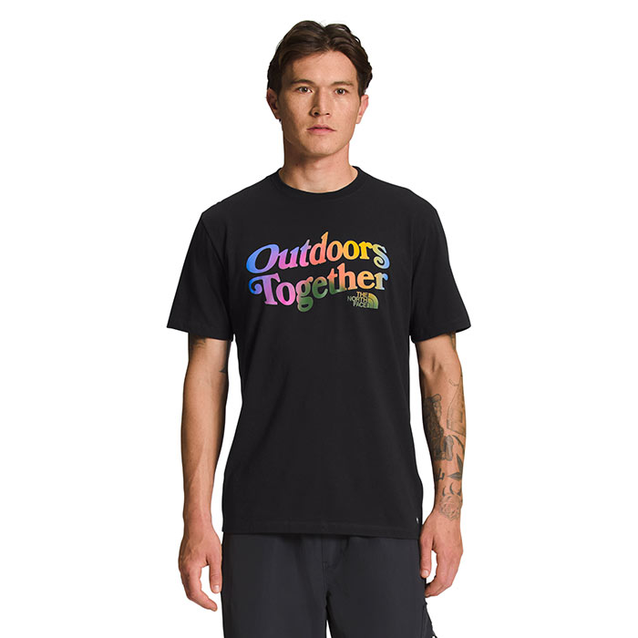 The North Face Men's Short Sleeve Pride Crewneck T Shirt Black Medium