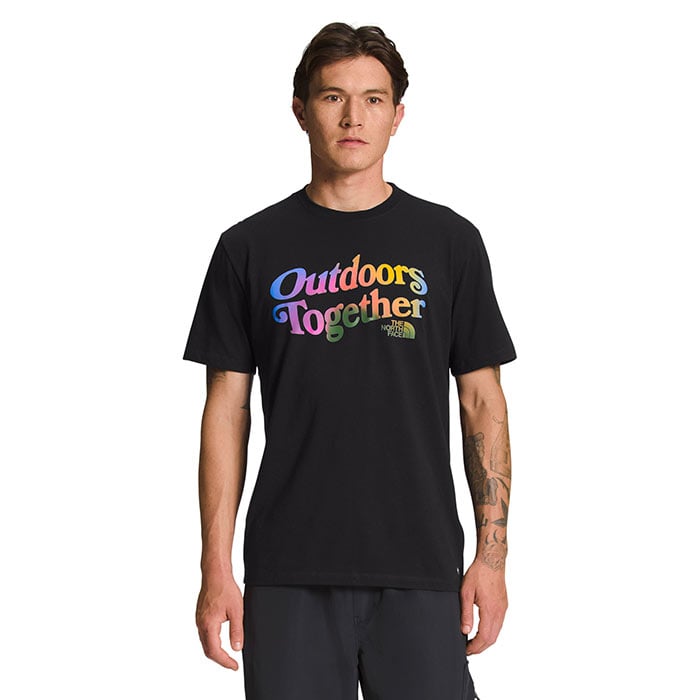 The North Face Men's Pride Short sleeve T Shirt Ombre Graphic Black 2XL
