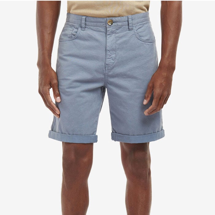 Barbour Mens Heritage Cotton Twill Shorts Blue 30