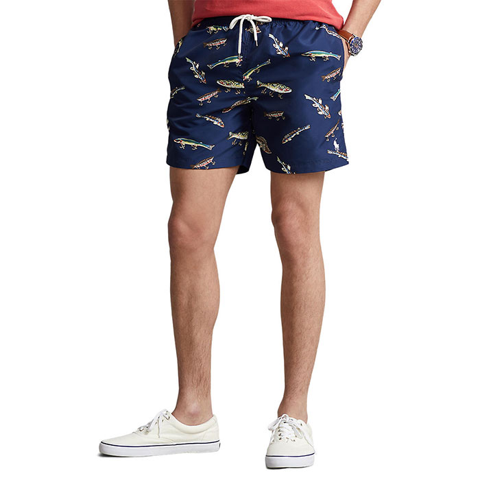 Polo Ralph Lauren Men's 5.75" Traveler Swim Trunks Navy Blue Medium