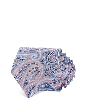 The Men's Store  Large Paisley Silk Classic Tie Pink Necktie