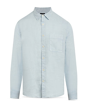 Joe's Jeans Mens Regular fit Long Sleeve Button-Up Shirt XL Blue Solid