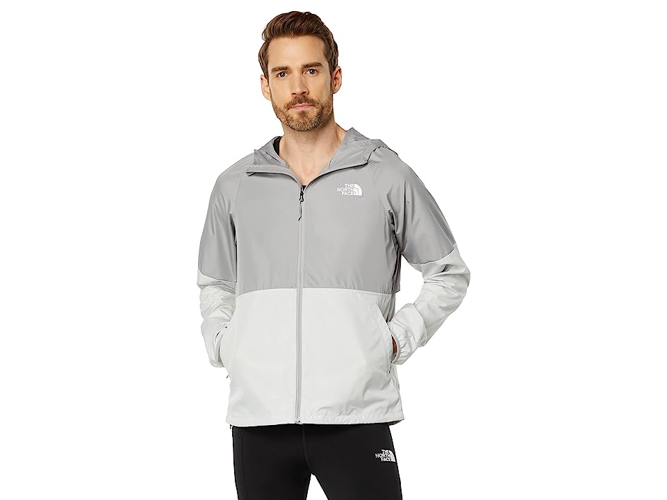 The North Face Men Windbreaker Coat Flyweight Large Grey Packable Solid