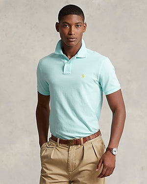 Polo Ralph Lauren Classic Fit Mesh Polo Shirt Aqua Blue XXL