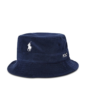 Polo Ralph Lauren Mens Stretch Terry Bucket Hat Newport Blue Large XL