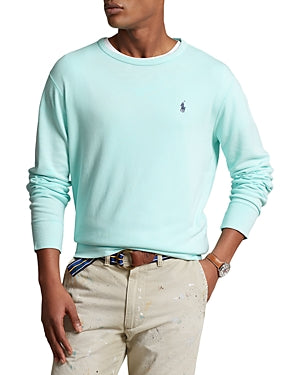 Polo Ralph Lauren Men's Cotton Terry Crewneck Sweatshirt Island Aqua Blue XL