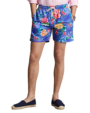 Polo Ralph Lauren Men's Floral Swim Shorts Blue Large