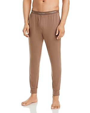 Calvin Klein Mens Ultra Soft Modern Lounge Joggers Brown Medium