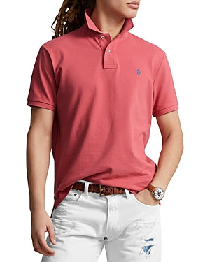 Polo Ralph Lauren Mens Classic Fit Mesh Polo Shirt Red Sky Small