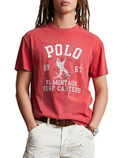 Polo Ralph Lauren Men's Cotton Classic Fit Jersey Graphic T Shirt Heathe Red XL