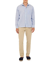 Orlebar Brown Mens Giles Cotton Button Down Shirt Large Blue Striped Italy