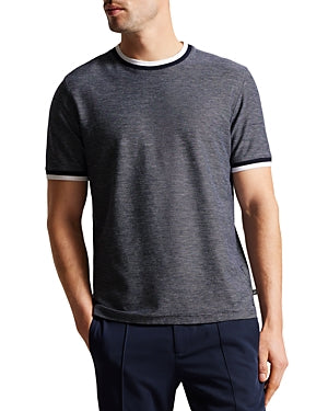Ted Baker Men's Short Sleeve Crewneck T Shirt Navy Blue Medium