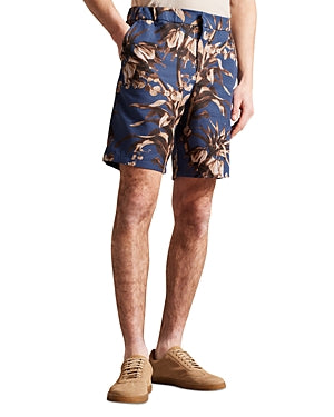 Ted Baker Men's Canriya Floral Drawstring Shorts Navy Blue Size 34