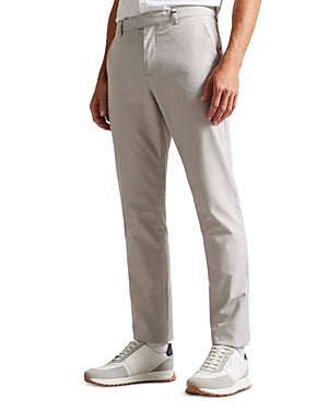 Ted Baker Men's Slim Fit Dogtooth Dress Pants Grey 30 x 30