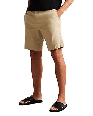 Ted Baker Mens Leder Half Elasticated Shorts Beige 38
