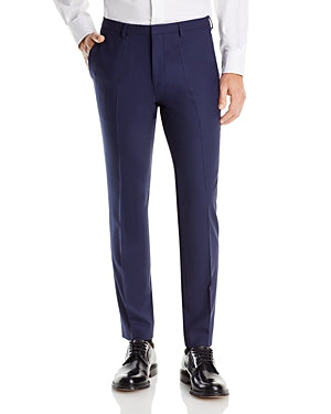 Hugo Boss Mens Slim fit Dress Pants 34 / 32 Blue Solid