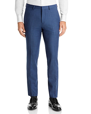 Hugo Boss Mens Extra Slim fit Dress Pants 32 / 32 Navy Blue Dot Stretch