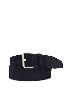 Boss Hugo Boss Men's Serge Leather Belt Size 34 Dark Navy Blue