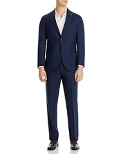 Jack Victor Mens Regular fit Sport Coat Blazer 44 L Navy Blue Solid Stretch Wool