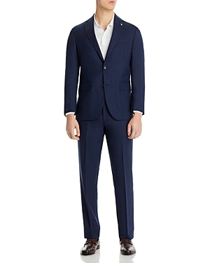 Jack Victor Mens Regular fit Sport Coat Blazer 44 L Navy Blue Solid Stretch Wool