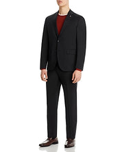 Jack Victor Mens Regular fit Wool 2 Piece Suit 40 R Pants 34 Black Solid