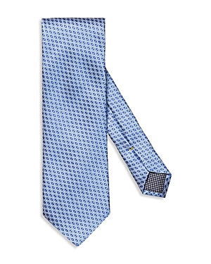 Eton Men's Geometric Jacquard Silk Tie Necktie Blue