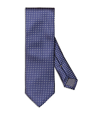 Eton Men's Woven Silk Tie Blue Necktie