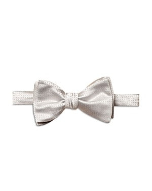 Eton Mens Grey Silk Bow Tie One Size