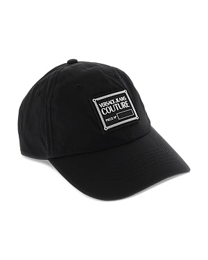Versace Jeans Couture Mens Piece Number Logo Cap Hat Black