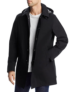 Herno Laminar Mens Goretex City Trench Coat Size EU 50 US 40 Black