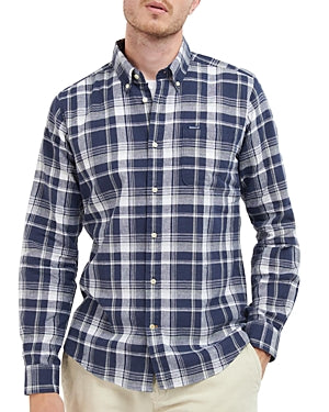 Barbour Men's Ezra Tailored Long Sleeve Button Down Shirt Small