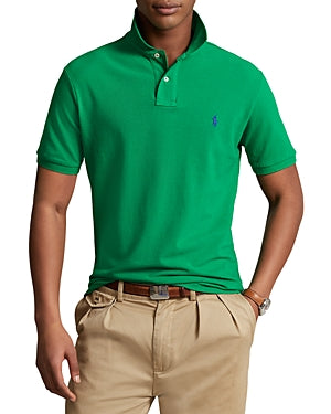 Polo Ralph Lauren Mens Classic Fit Mesh Short Sleeve Polo Shirt Green XS