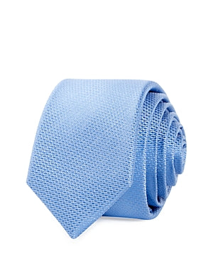 The Men's Store  Textured Silk Skinny Tie Light Blue Necktie