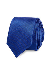 The Men's Store  Solid Silk Skinny Tie Blue Combo Necktie