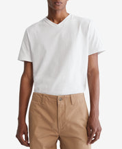 Calvin Klein Mens Cotton Solid V Neck Short Sleeve T Shirt Brilliant White XL