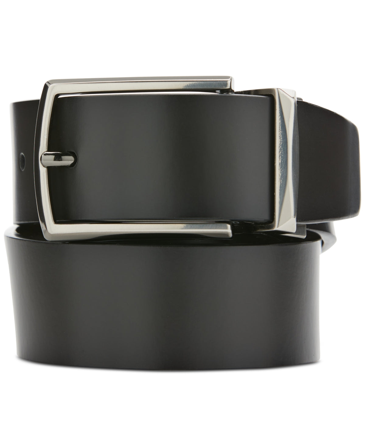 Perry Ellis Portfolio Men's Diamond Buckle Belt Grey 34