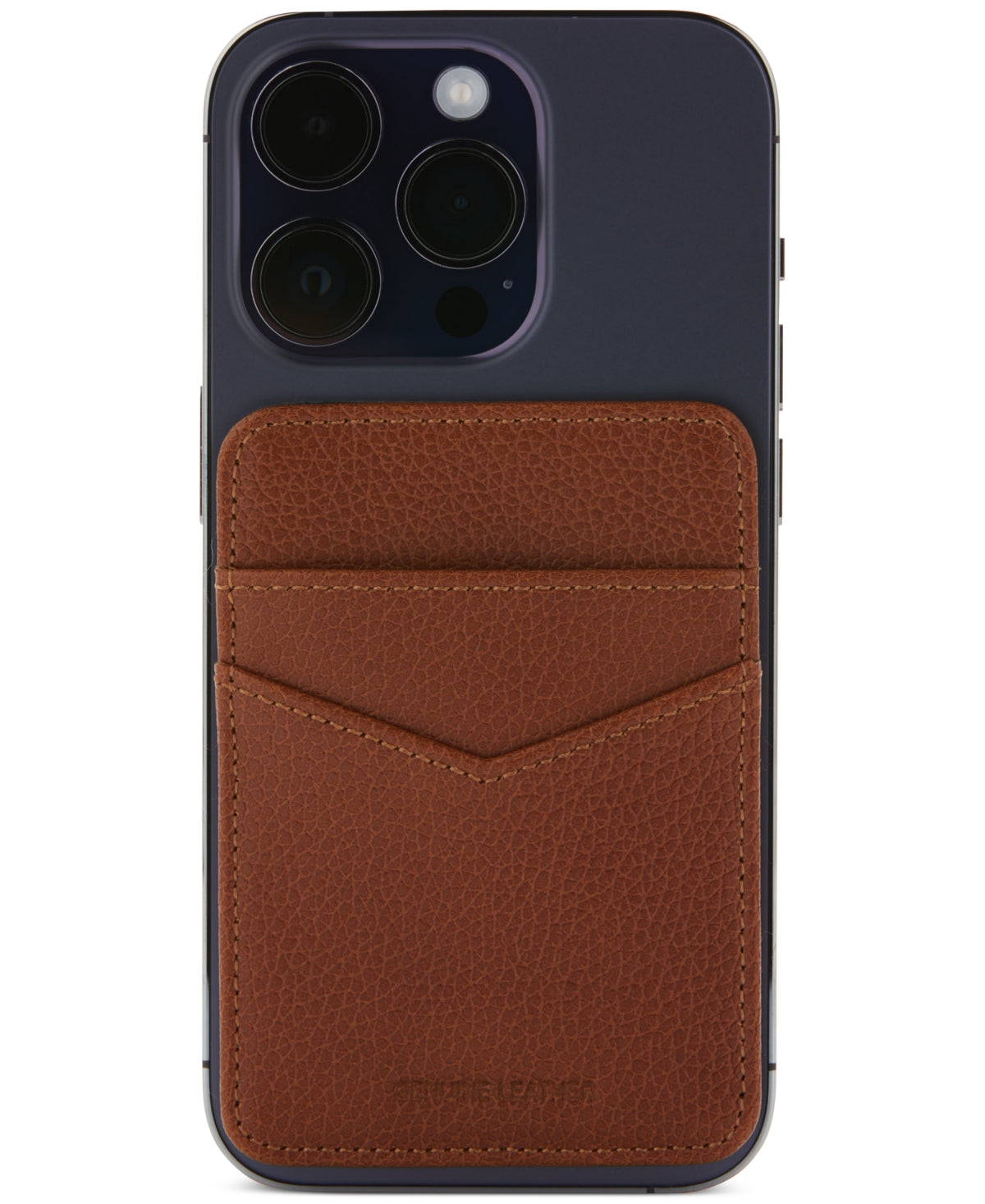 Perry Ellis Portfolio Men's Tan Pebble Card Holder Wallet