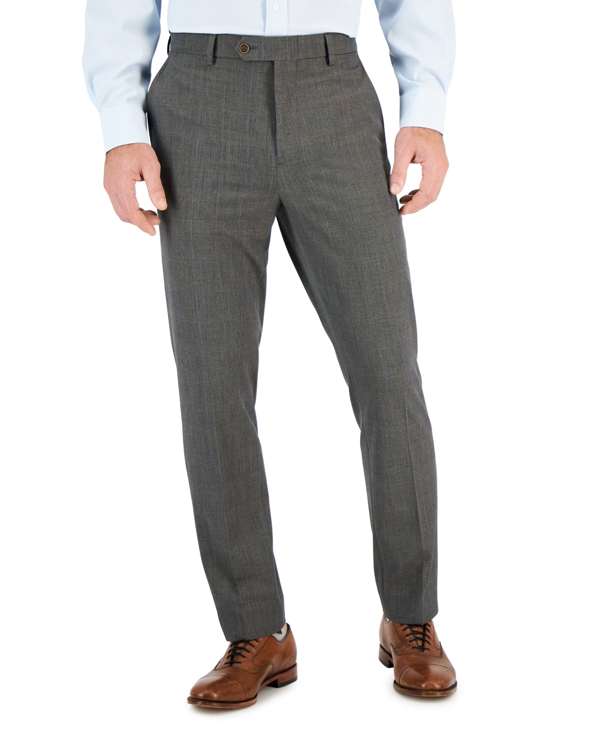 Vince Camuto Men's Slim-Fit Super-Stretch Dress Suit Pants 30 x 32 Grey Plaid