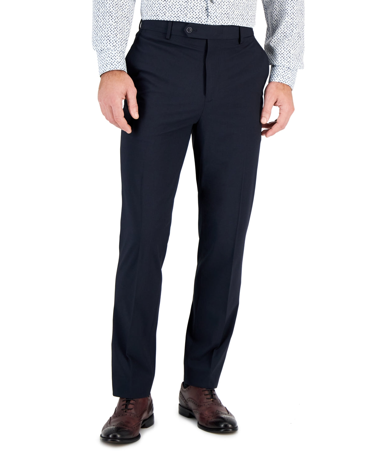 Vince Camuto Mens Slim fit Dress Pants 32 / 32 Navy  Blue Solid