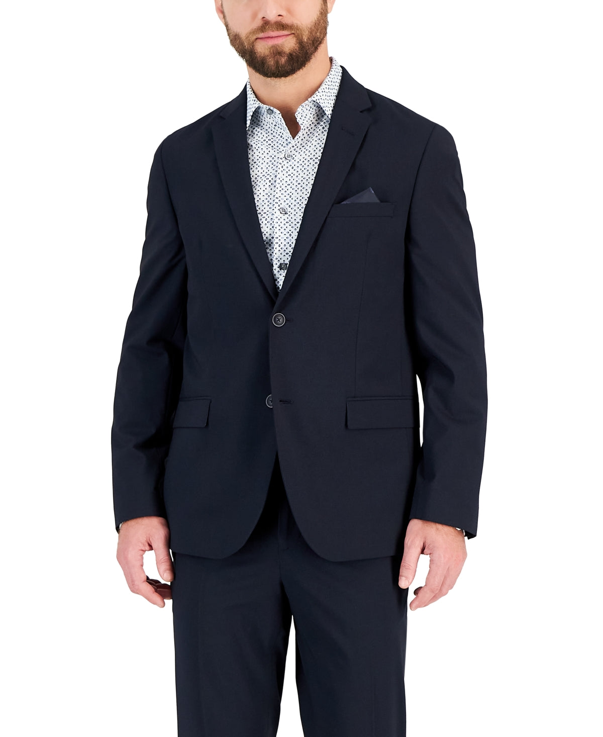 Vince Camuto Mens Slim fit Suit Jacket Suit 40 S Navy Blue